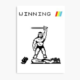 Barbarian - Winning - ZX Spectrum Computer Game Art - Metal Print