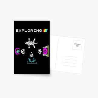 Atic Atac - Exploring - ZX Spectrum Computer Game Art - Postcard