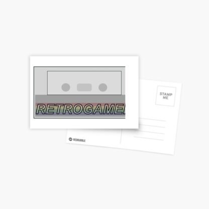 Retrogamer ZX Spectrum +2 Cassette Tape Computer Game Art - Postcard