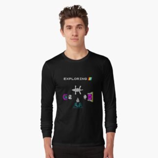 Atic Atac - Exploring - ZX Spectrum Computer Game Art - Long Sleeve T-Shirt