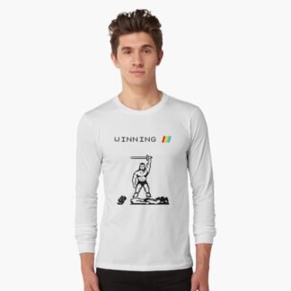 Barbarian - Winning - ZX Spectrum Computer Game Art - Long Sleeve T-Shirt