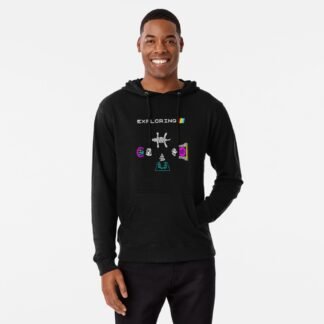 Atic Atac - Exploring - ZX Spectrum Computer Game Art - Lightweight Hoodie