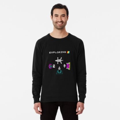 Atic Atac - Exploring - ZX Spectrum Computer Game Art - Lightweight Sweatshirt