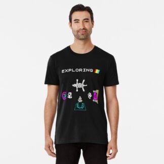 Atic Atac - Exploring - ZX Spectrum Computer Game Art - Premium T-Shirt