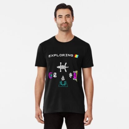 Atic Atac - Exploring - ZX Spectrum Computer Game Art - Premium T-Shirt