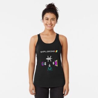 Atic Atac - Exploring - ZX Spectrum Computer Game Art - Atic Atac,Racerback Tank Top