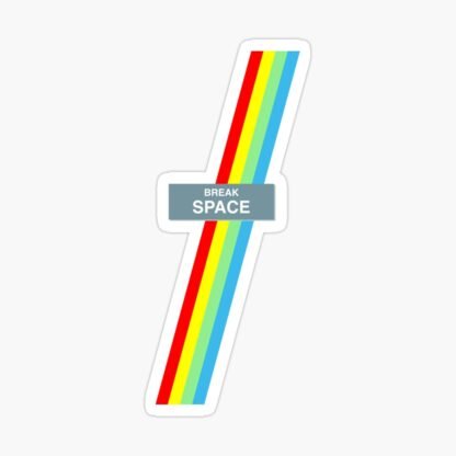ZX Spectrum Keyboard Retro Art - Glossy Sticker