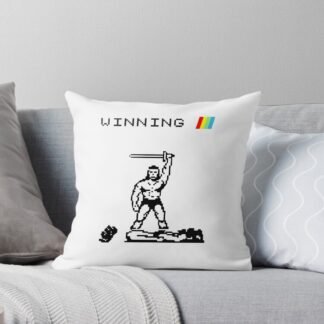 Barbarian - Winning - ZX Spectrum Computer Game Art - Throw Pillow