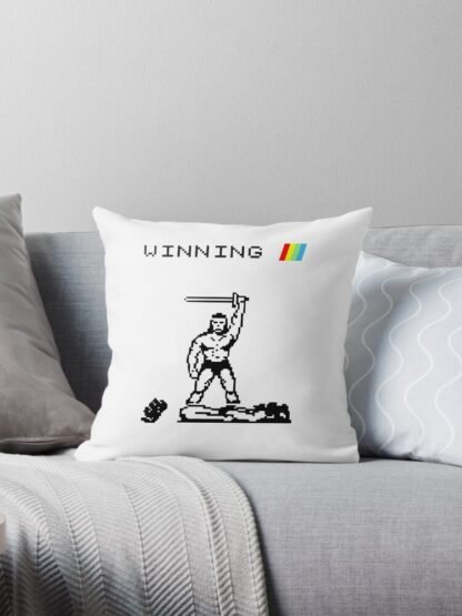 Barbarian - Winning - ZX Spectrum Computer Game Art - Throw Pillow