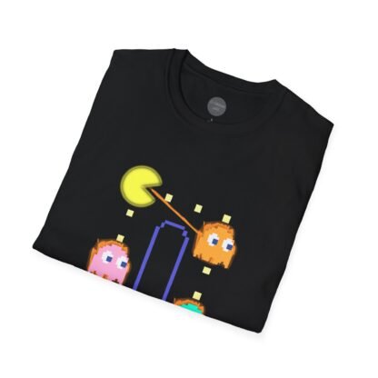 Pac Man Funny Fire Breathing Computer Game Art T-Shirt - Image 2