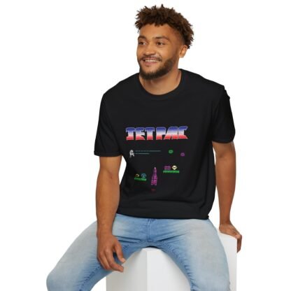 Jet Pac - With Logo - ZX Spectrum Computer Game Art T-Shirt - Image 6
