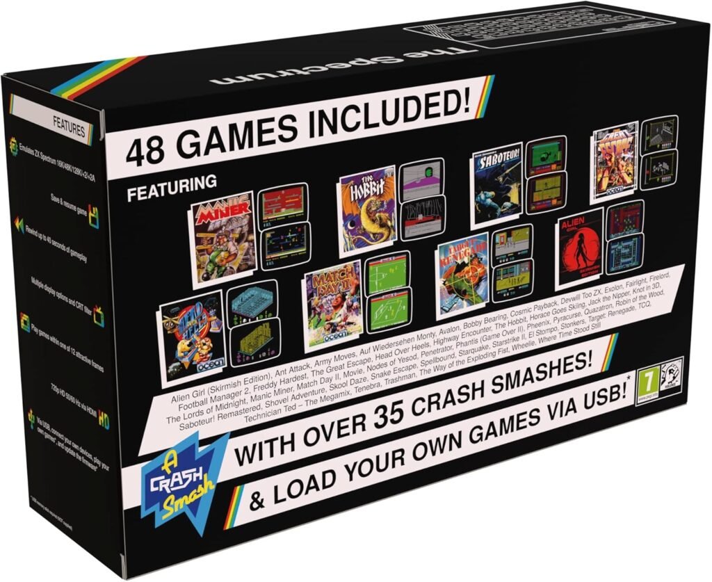 The Spectrum from Retro Games Ltd - back of the box