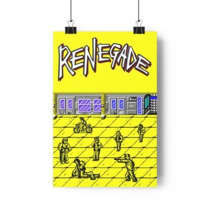 Renegade – with train ZX Spectrum Computer Game Art Paper Poster - Image 3
