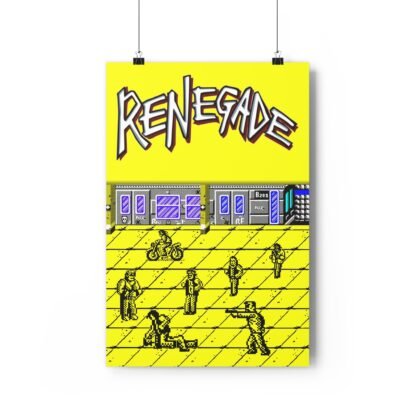 Renegade – with train ZX Spectrum Computer Game Art Paper Poster
