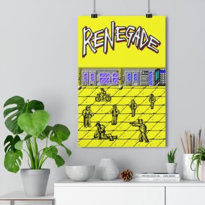 Renegade – with train ZX Spectrum Computer Game Art Paper Poster - Image 4
