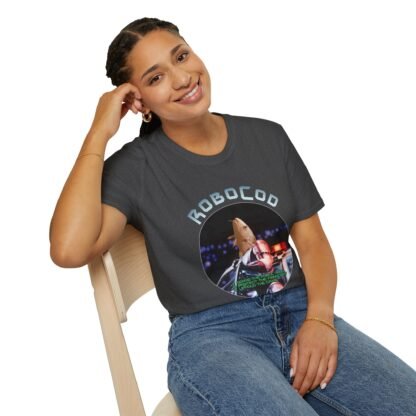 RoboCod - fishy parody RoboCop T-Shirt - Image 3