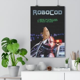 RoboCod – fishy parody RoboCop Art Paper Poster