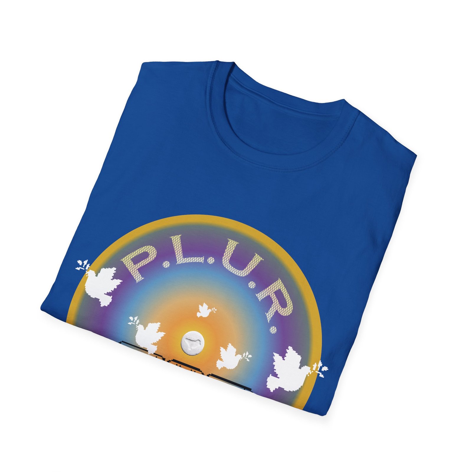 P.L.U.R. Dove Pixel Art T-Shirt - Image 8