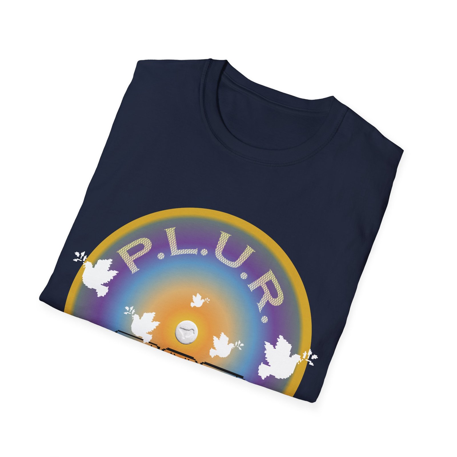 P.L.U.R. Dove Pixel Art T-Shirt - Image 5