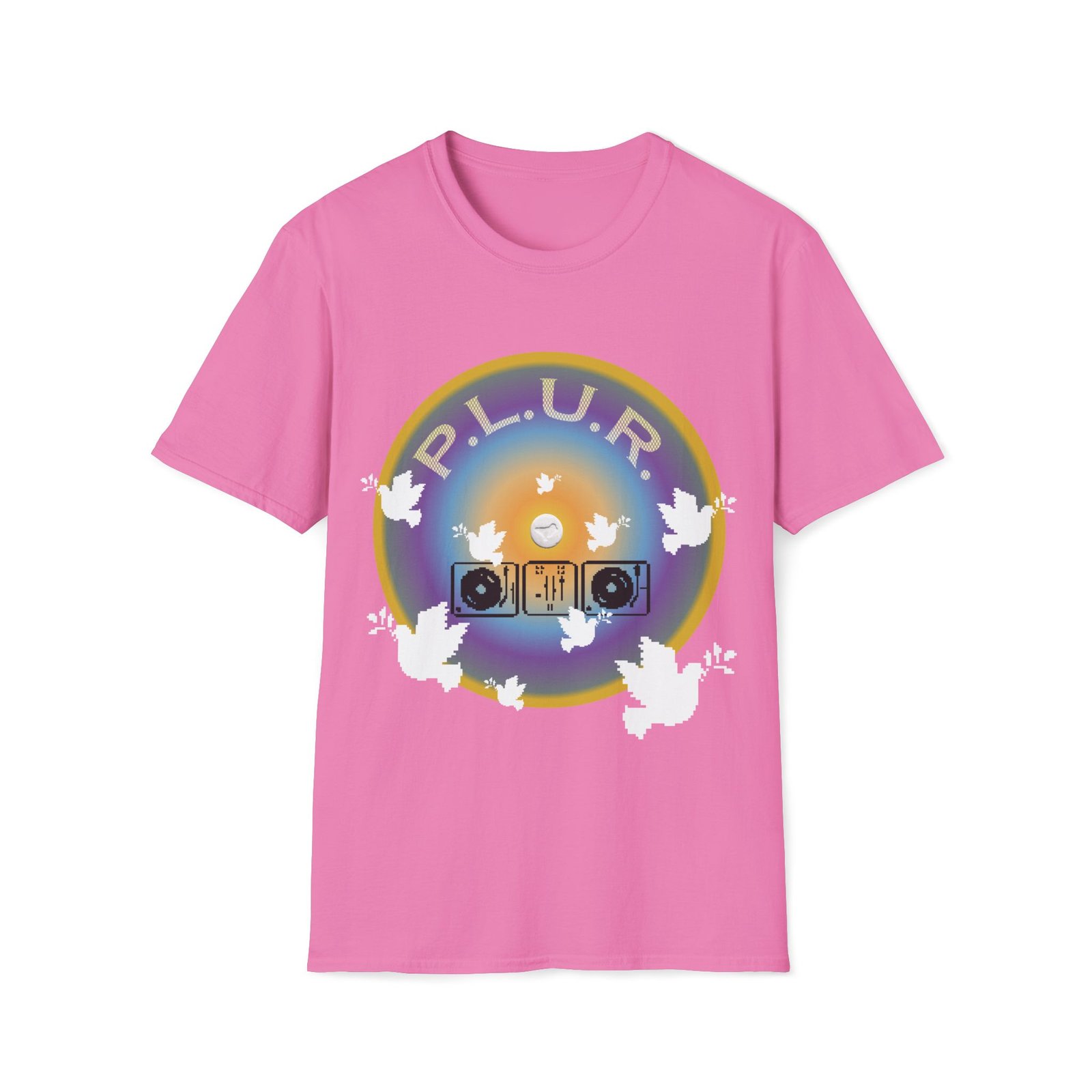 P.L.U.R. Dove Pixel Art T-Shirt - Image 10