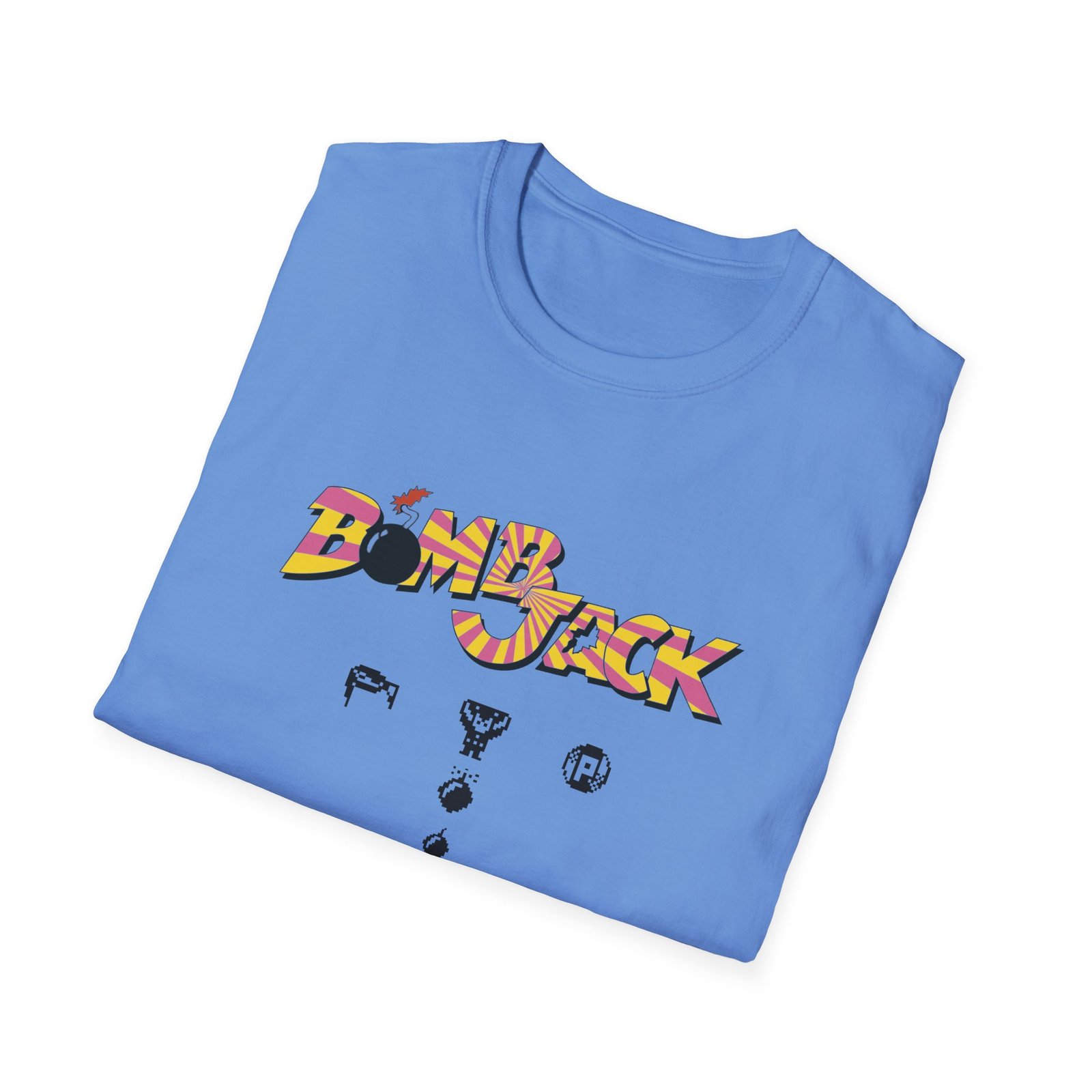 Bomb Jack - With Logo - ZX Spectrum Computer Game Art T-Shirt - Image 12