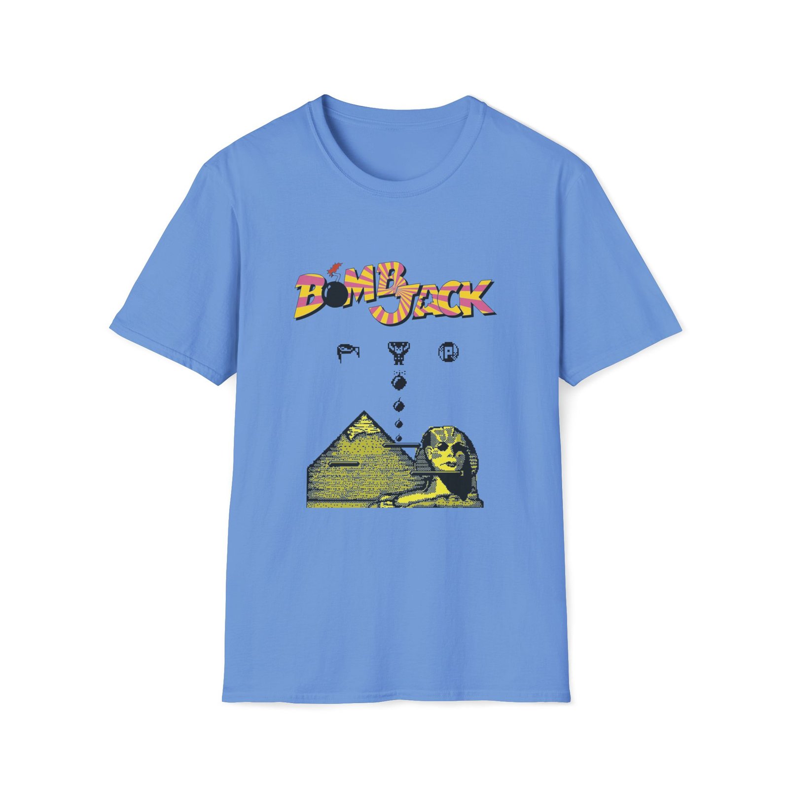 Bomb Jack - With Logo - ZX Spectrum Computer Game Art T-Shirt - Image 9